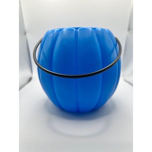 VTG Rare Lisa Frank Halloween Jack-O-Lantern Blue Plastic Pumpkin Pail Bucket - Picture 4 of 11